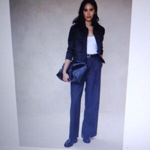 Banana Republic Wide Leg Trouser Pants HI Rise Size 12 New